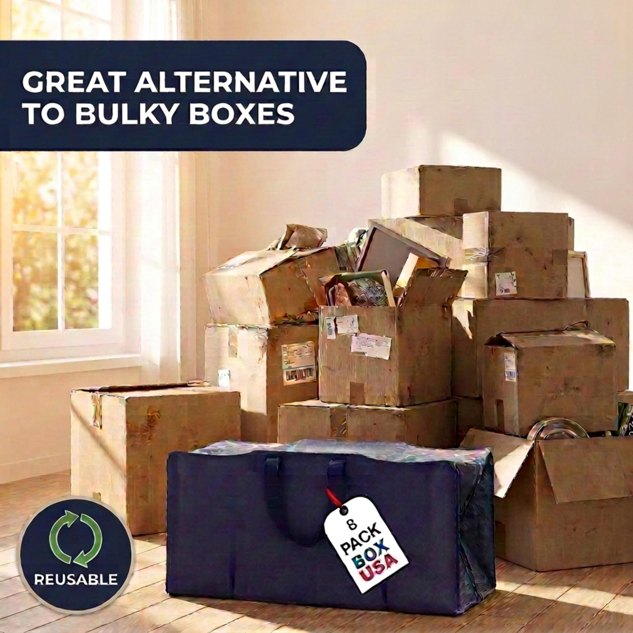 BOX USA waterproof storage bag keeps blankets dry during long-term storage.