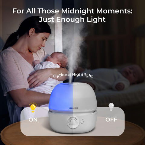 Boxing ultra-quiet operation at 20 dB for bedrooms and nurseries.