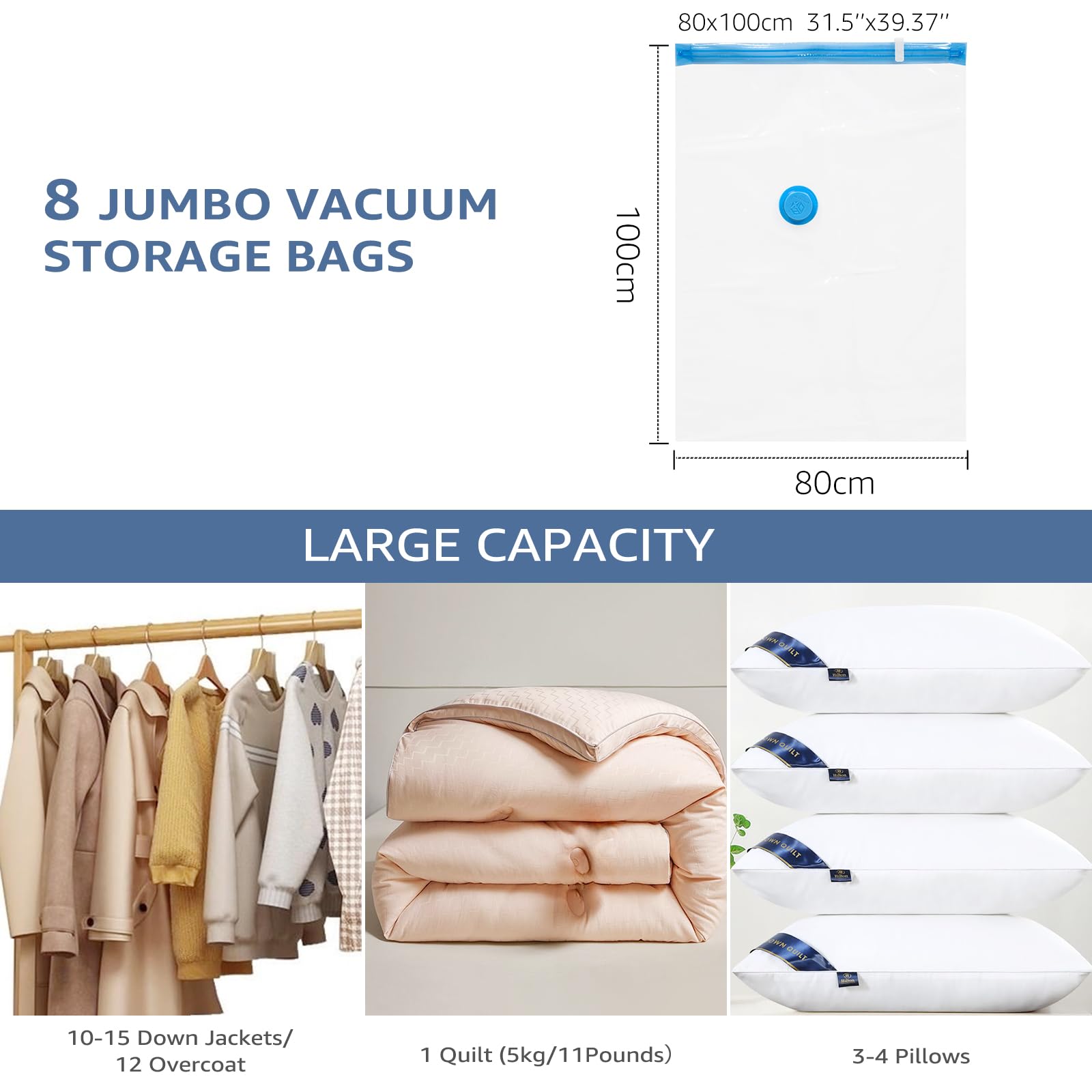 BoxLegend large hand pump shown for easy vacuum sealing.