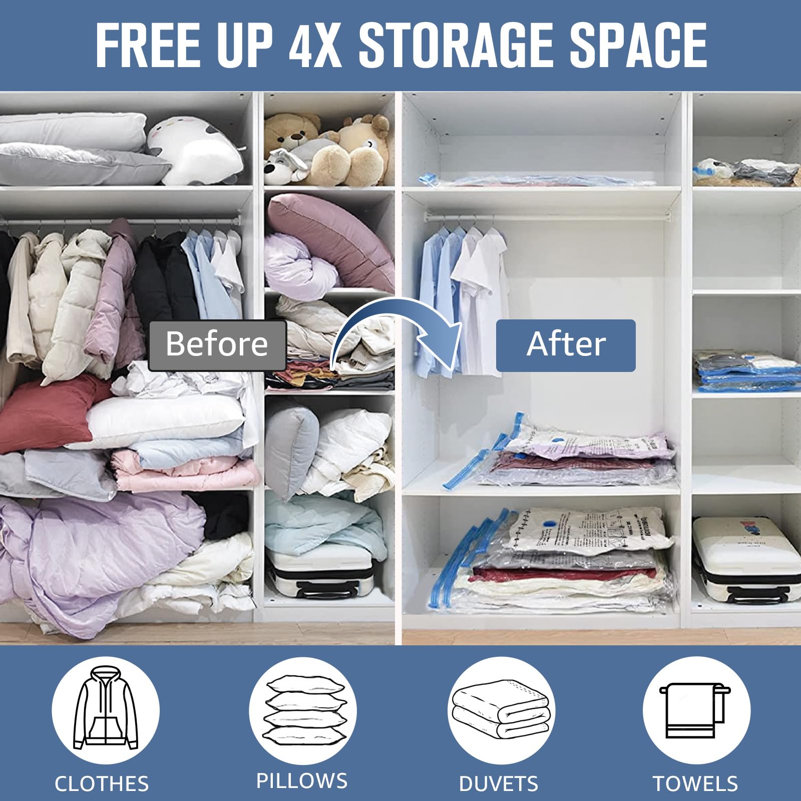 BoxLegend neatly organized storage stacks showing space-saving potential.