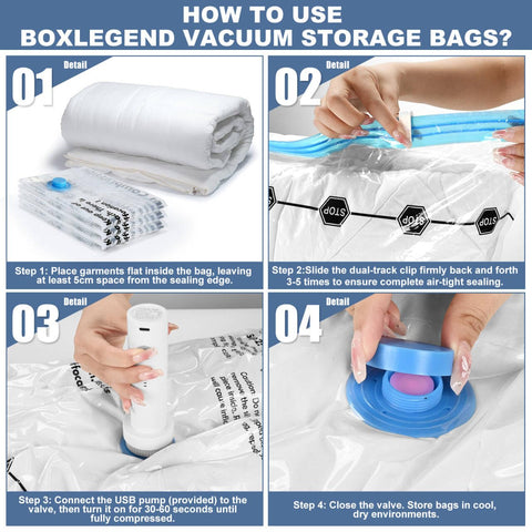 BoxLegend storage with blankets illustrating organized wardrobe space