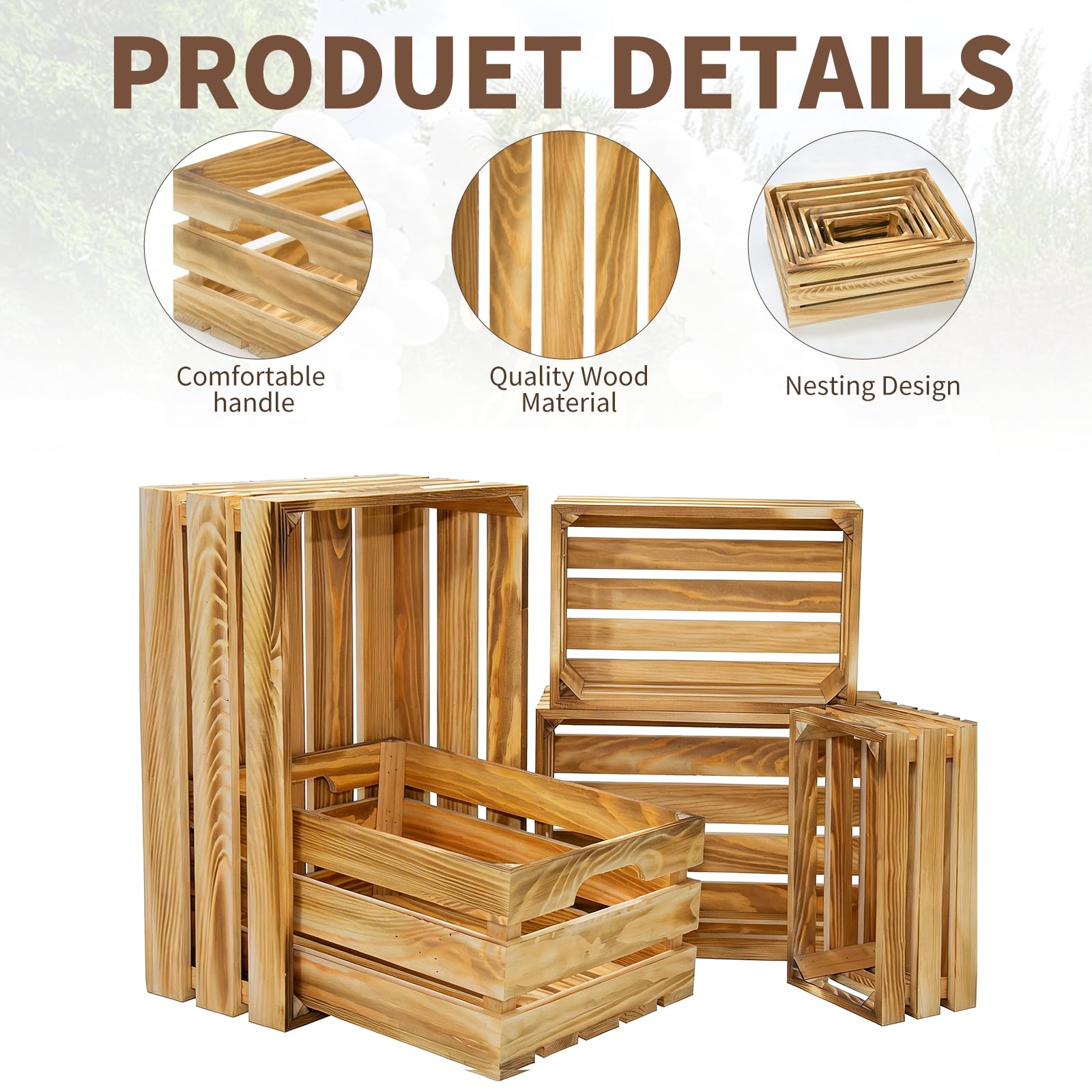 BOY MCOWBOY nesting crates in multiple sizes save space and look vintage