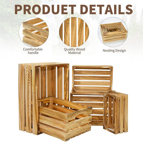 BOY MCOWBOY nesting crates in multiple sizes save space and look vintage