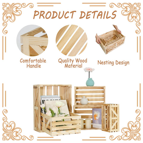 BOY MCOWBOY rustic wood basket ideal for wedding decor and accents.