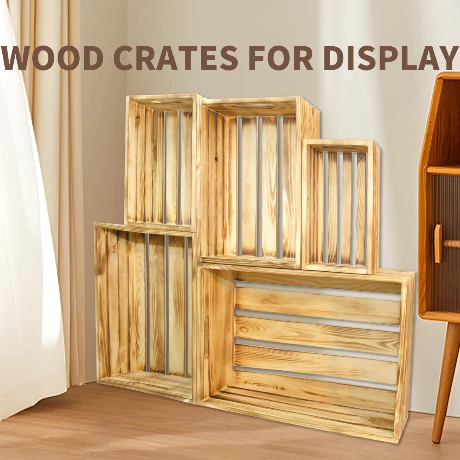 BOY MCOWBOY rustic wooden crates add natural texture to any room