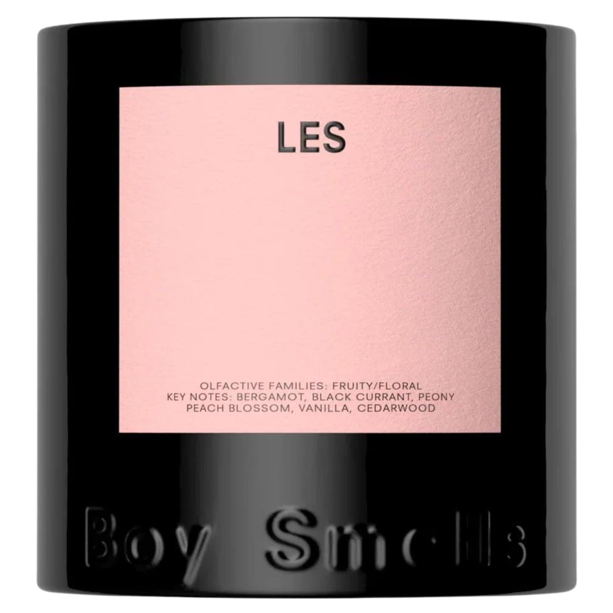 Boy Smells LES candle with peach-citrus floral blend warming your space.