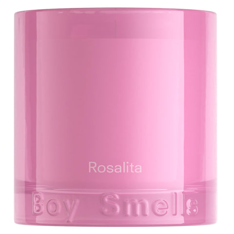 Boy Smells Rosalita Rose candle with tangerine scent for a bright, uplifting ambiance.