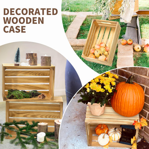 BOY MCOWBOY wood crates for kitchen decor and shelf organization with vintage flair