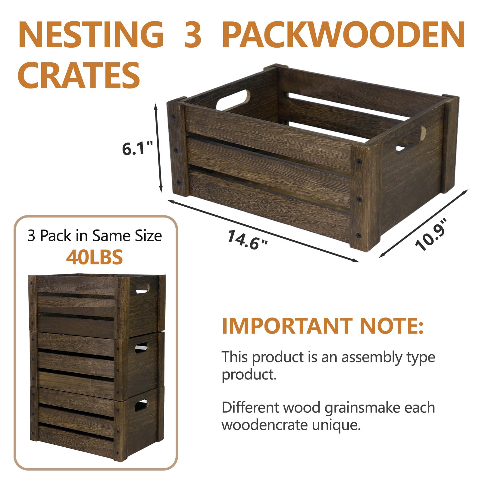 BOY MCOWBOY wooden crate with handles for easy transport between spaces.