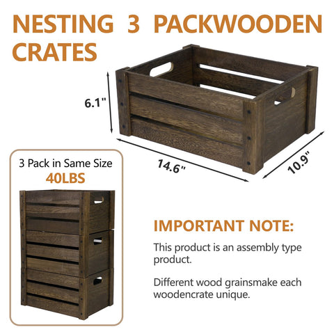 BOY MCOWBOY wooden crate with handles for easy transport between spaces.