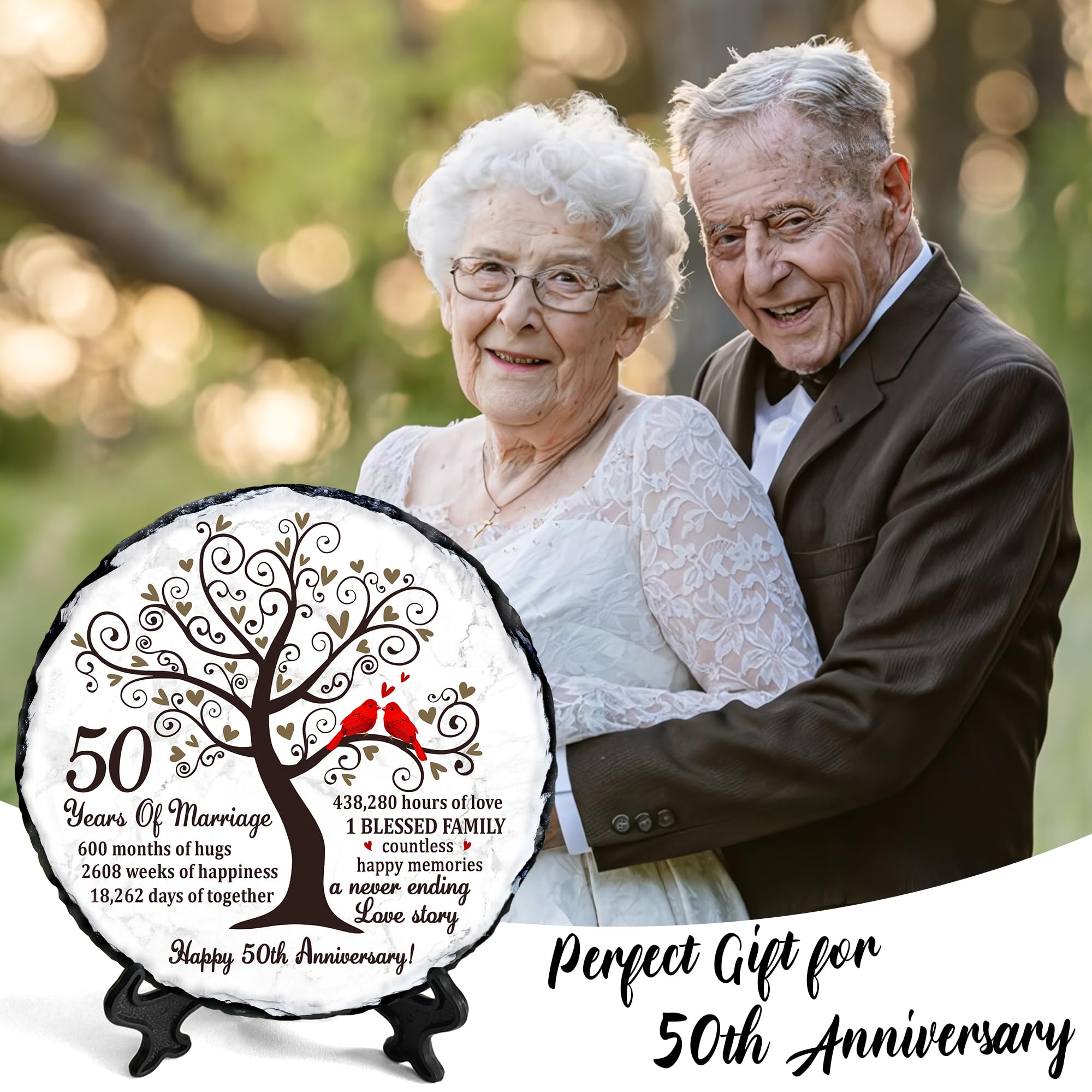 Bozspacer 50th anniversary gift set ready for gifting to parents or couples