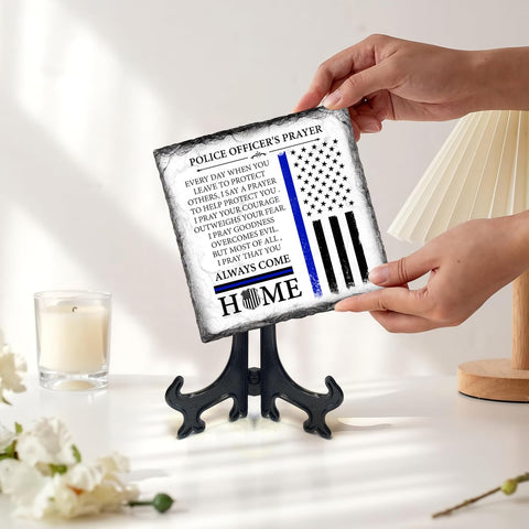 Bozspacer Christmas police prayer plaque for thoughtful decor.