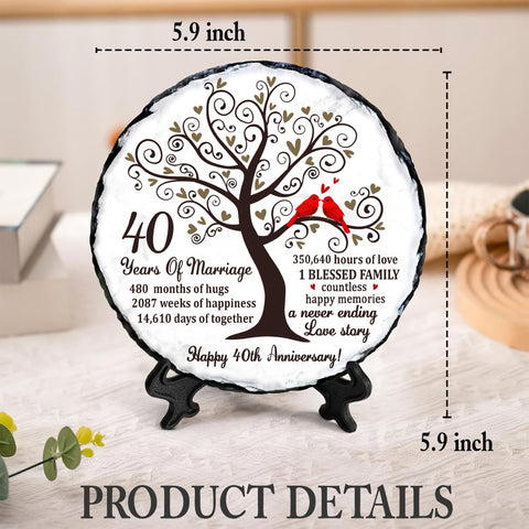Bozspacer gift-ready ruby plate packaging for 40th anniversary