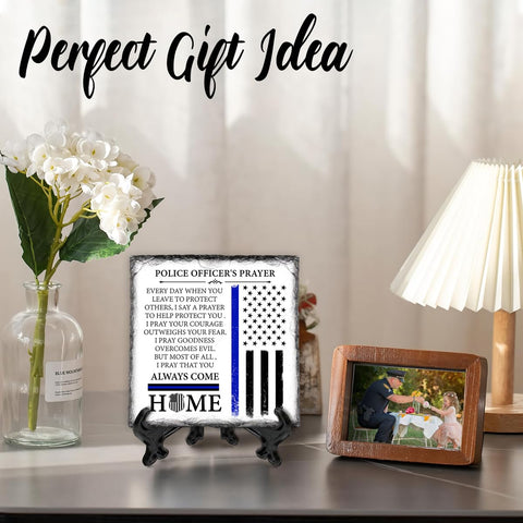 Bozspacer slate desk stand plaque fits on shelves.