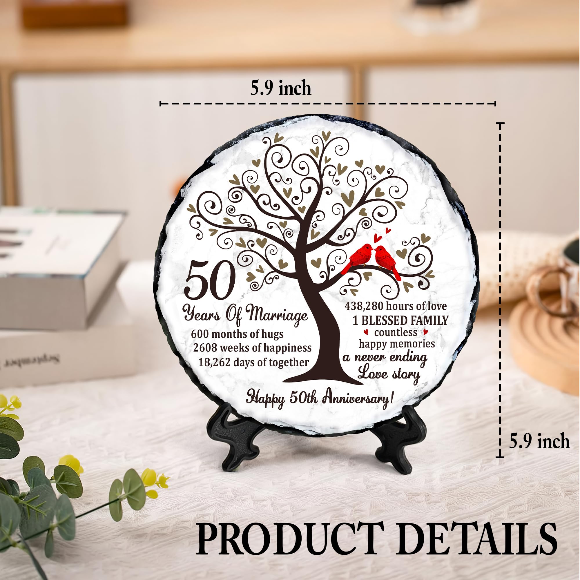 Bozspacer slate plate on premium wooden stand elevates the display