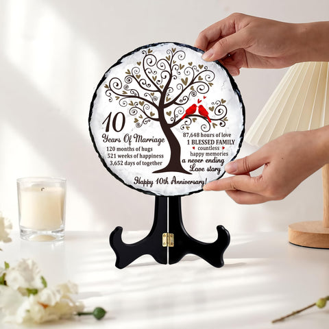 Bozspacer tin couple slate plate with heartfelt messages for lasting memories