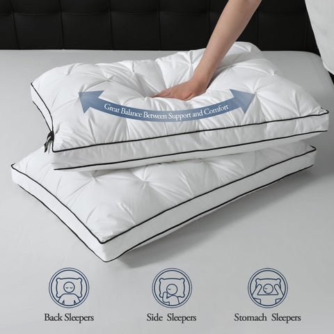 Back view of BPC pillow shows skin-friendly organic cotton cover for breathability