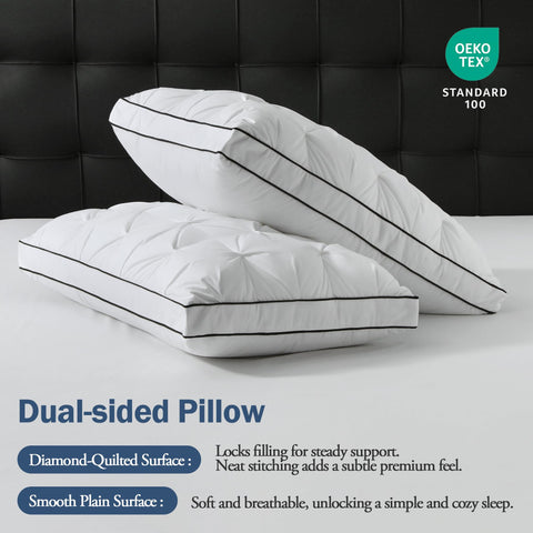 Pack of two BPC goose down pillows ideal for master or guest rooms