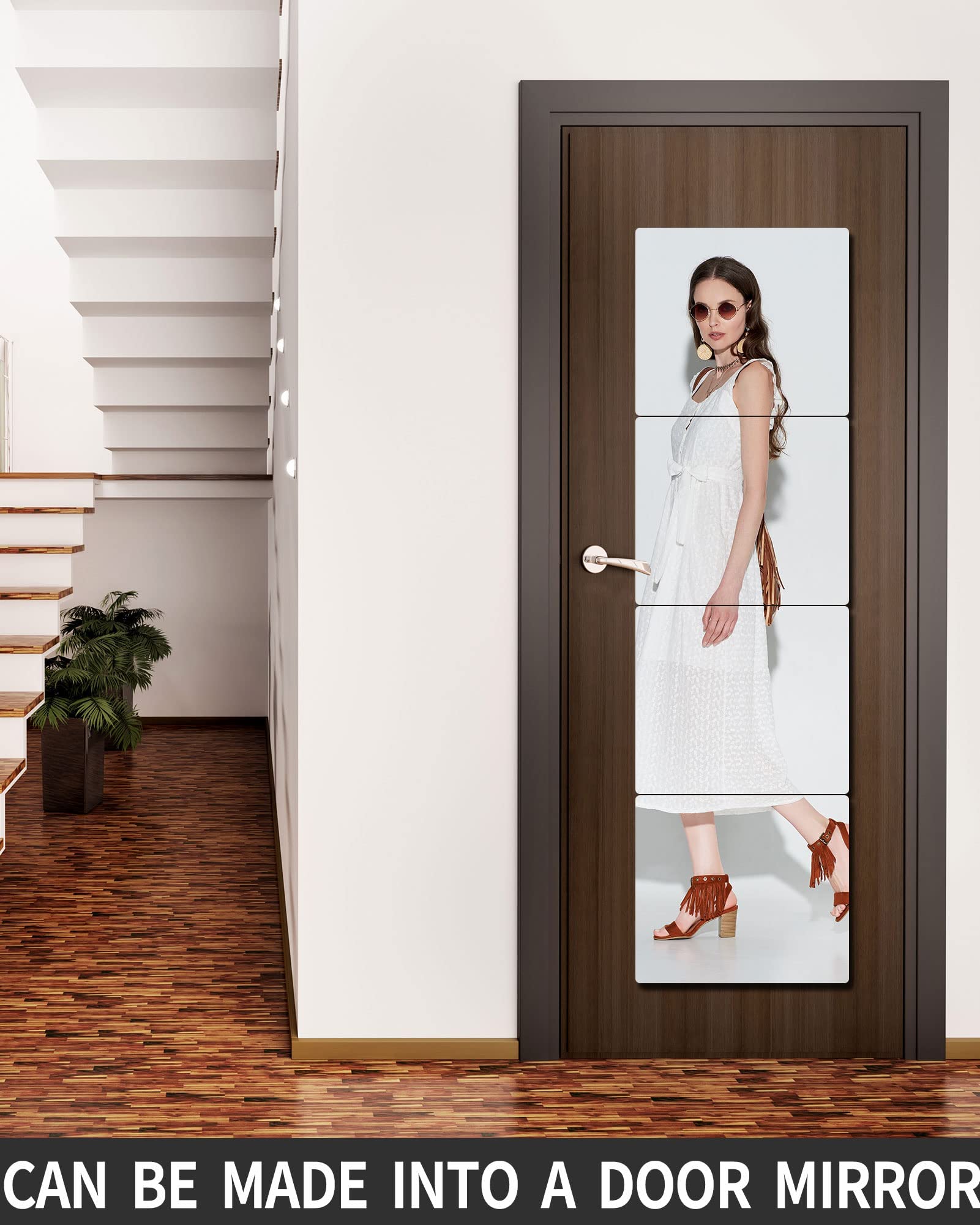 BQRIS home gym mirror in use motivates with full-length visibility.