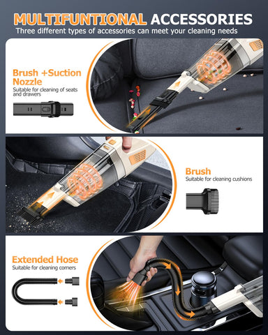 BQYPOWER attachments and extension tube enable versatile reach.