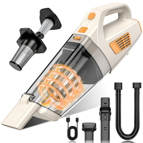 BQYPOWER handheld vacuum cordless body highlights compact, portable cleaning.