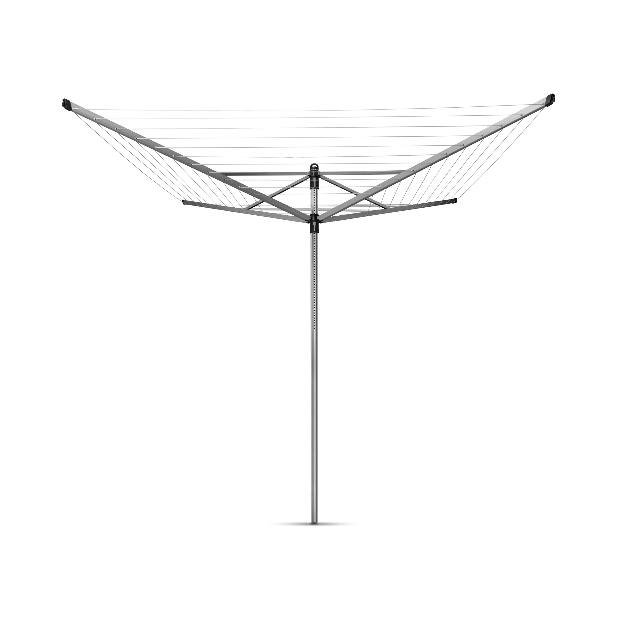 Brabantia 197ft drying space on aluminium frame provides ample room for large laundry.