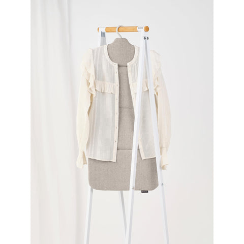 Brabantia Steam Board compatible with racks and garment steamers for versatile setup
