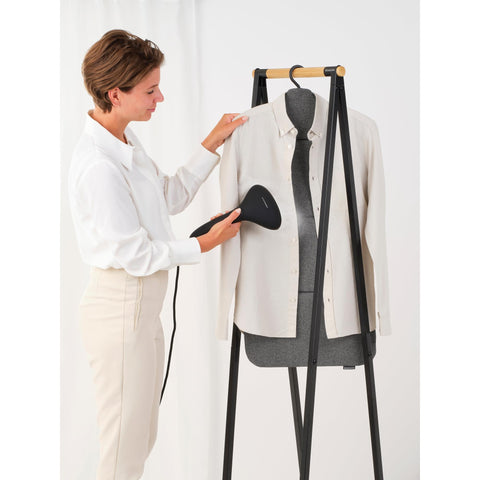 Brabantia Foldable Steam Board folds compactly for easy storage