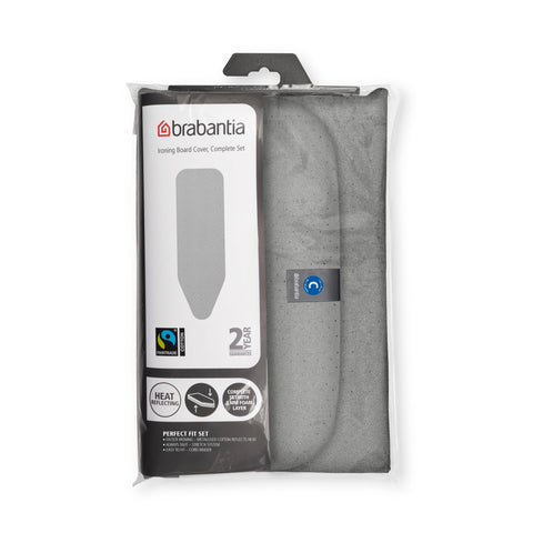 Brabantia cover texture close-up showing 100% Fairtrade cotton fabric.