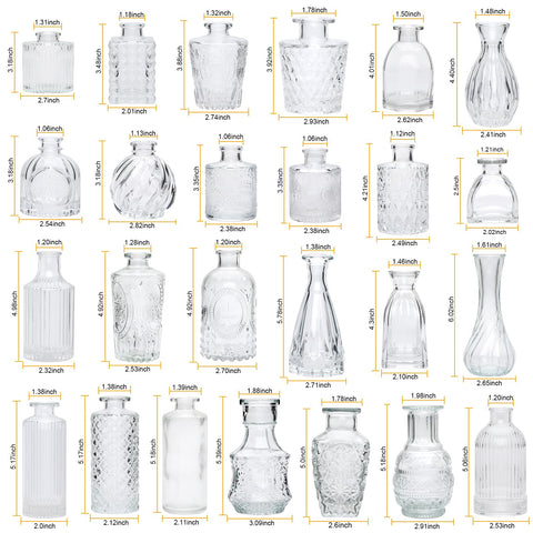 Brajttt clear glass vase closeup highlights thick construction and textured surface.