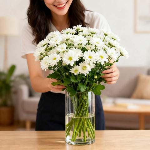 Brajttt floating candle holder in vase creates ambient table decor.