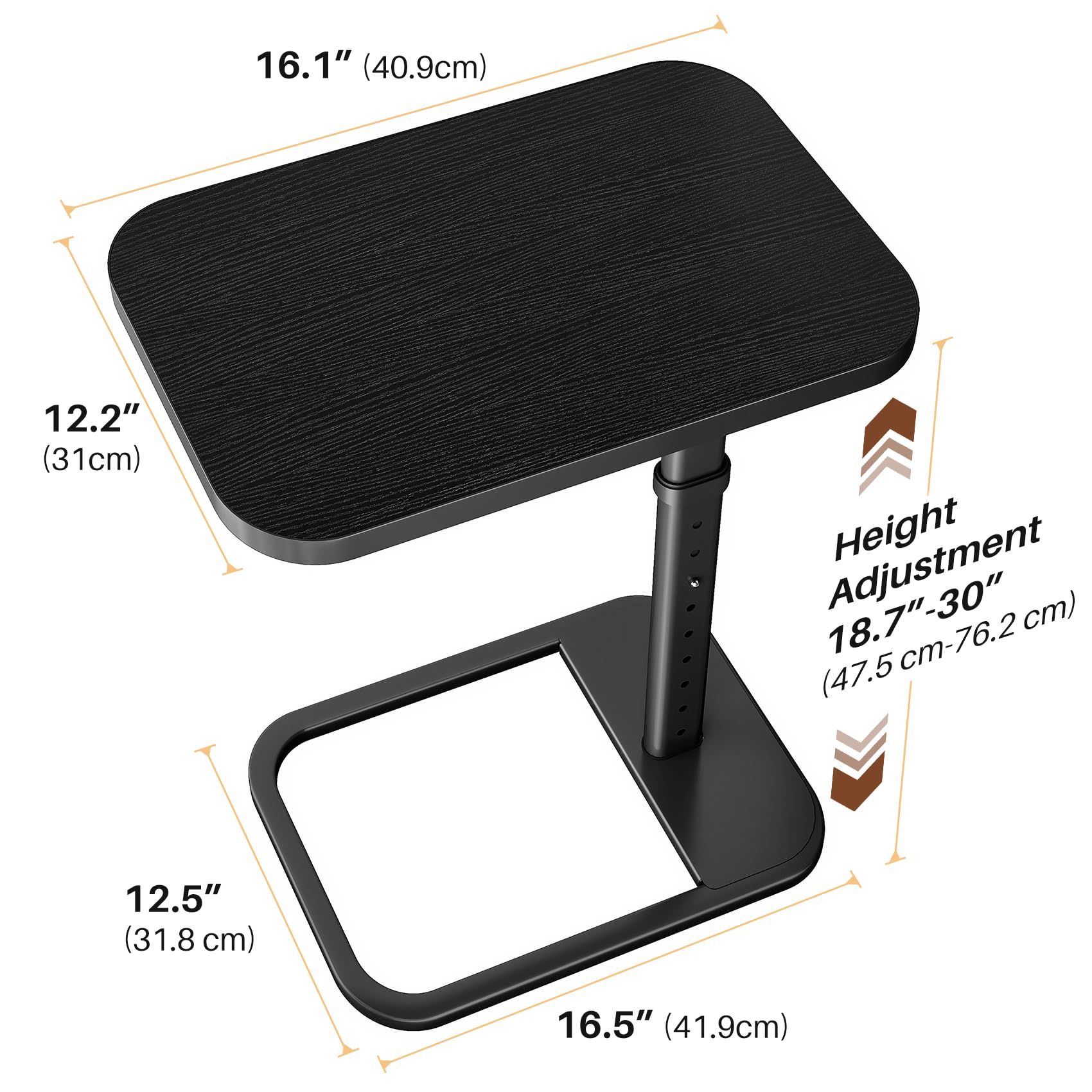 Branwick flip-top surface demonstrating easy repositioning.