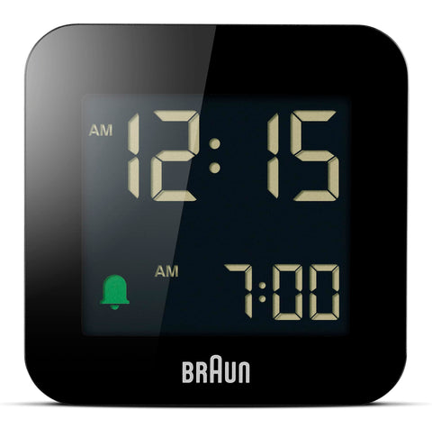 Braun BC08B travel alarm clock in compact design for easy packing
