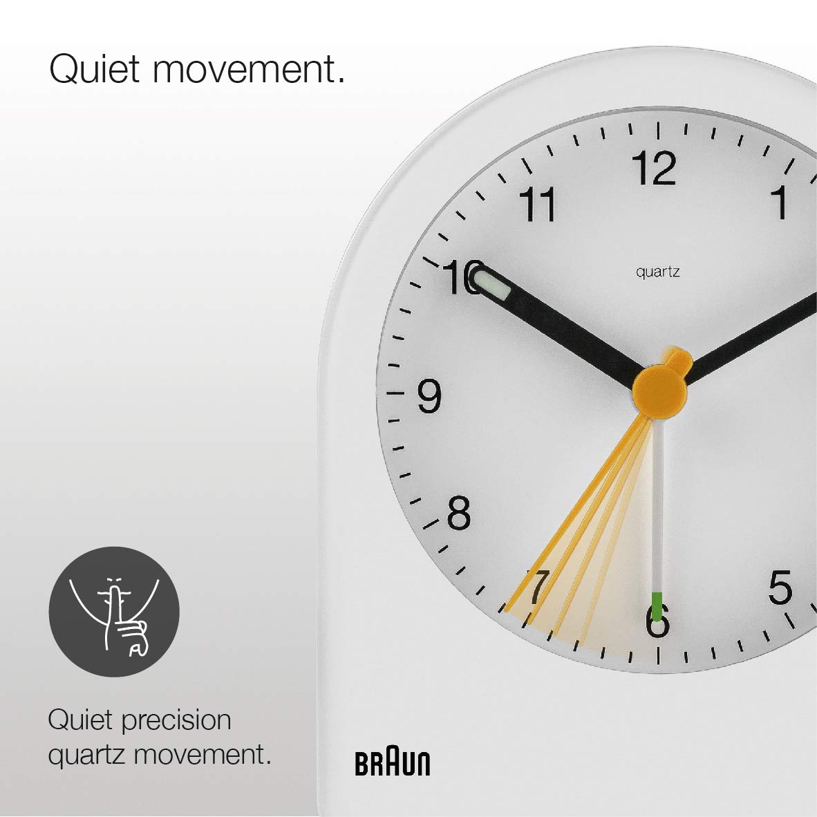 Braun BC22W side view highlighting the snooze button for easy pauses