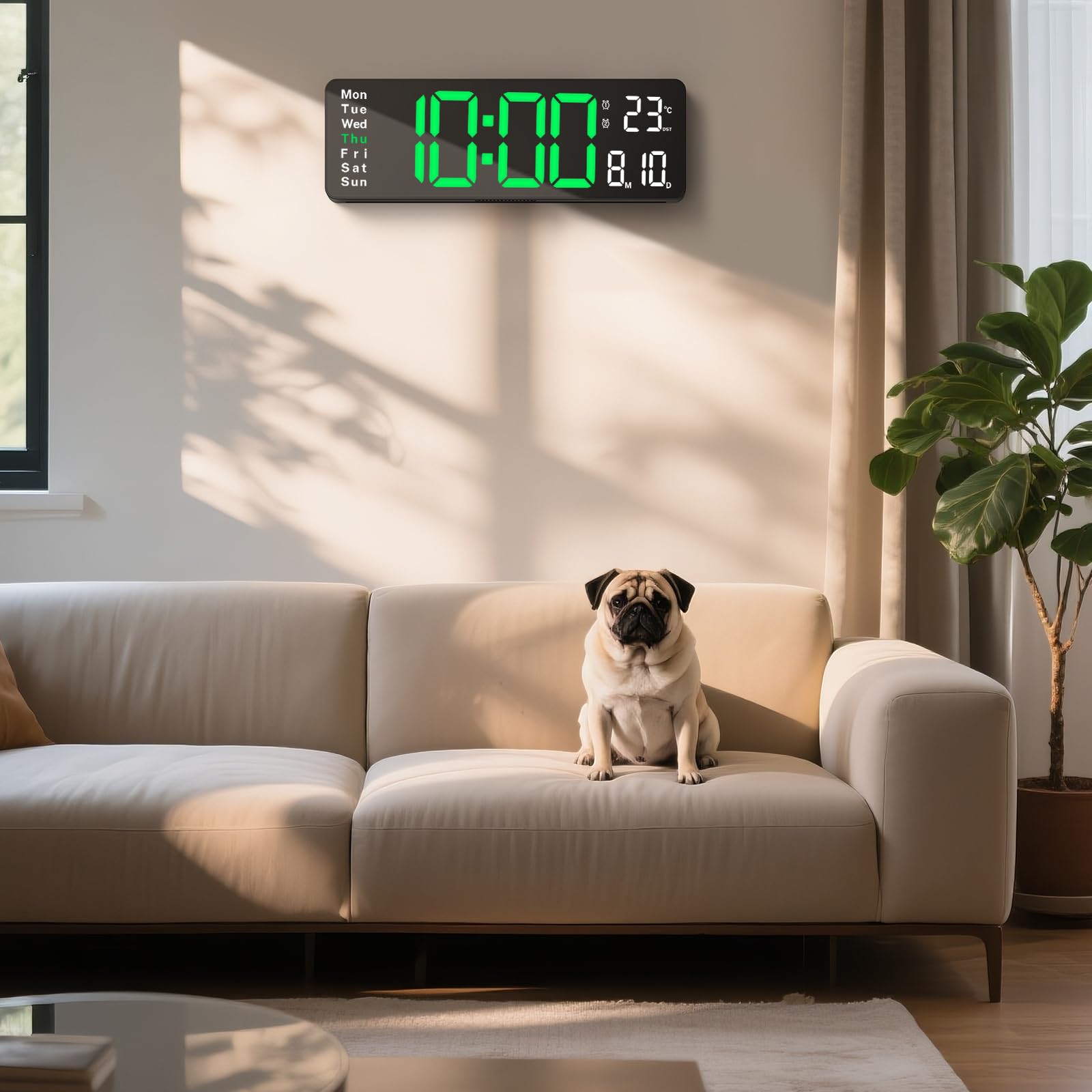 Brauthon clock suits bedroom, living room, gym, or classroom.