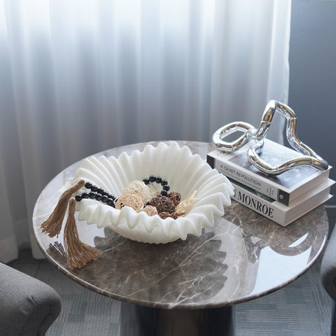 Braxio white decorative bowl makes a versatile gift centerpiece.