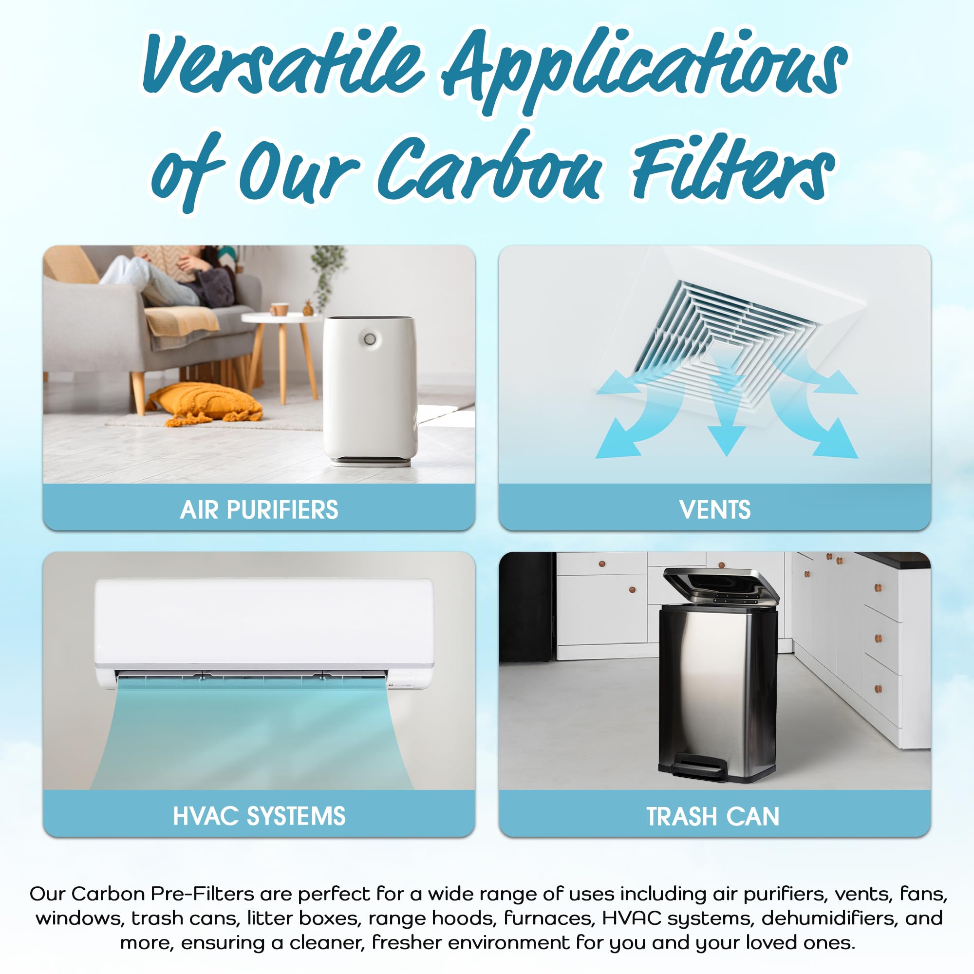 Breathe Naturally carbon filter 0.2 inch thick for enhanced filtration