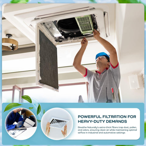 Breathe Naturally cut-to-size filter placed on a vent for a custom seal