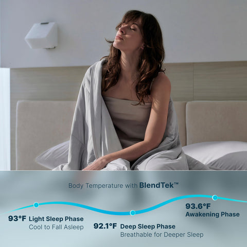 Breescape cooling comforter king packaging features OEKO-TEX certification ensuring safe materials