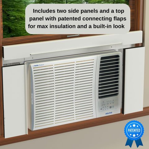 Breeze Stop side panel white adhesive flaps setup for secure installation