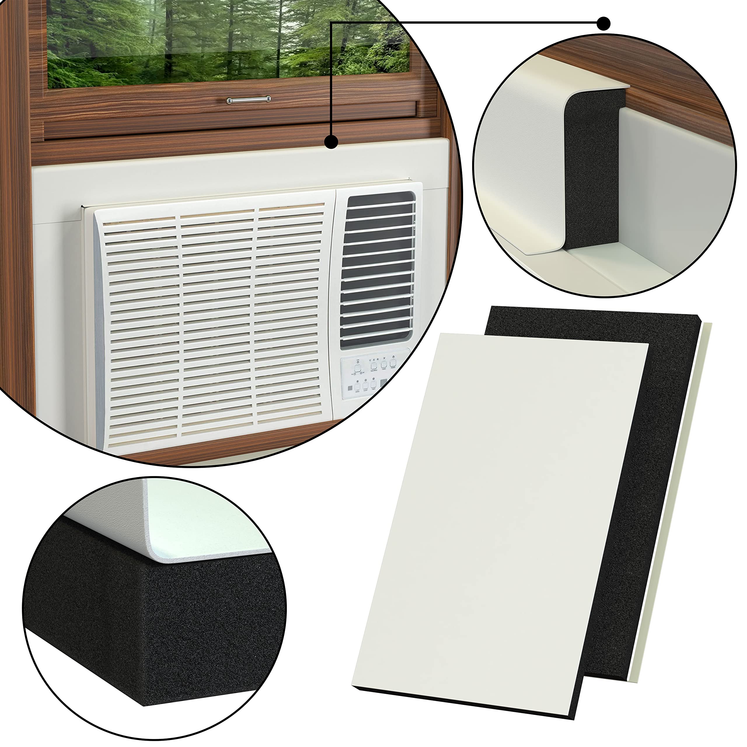 Three-piece Breeze Stop design creates tidy built-in look