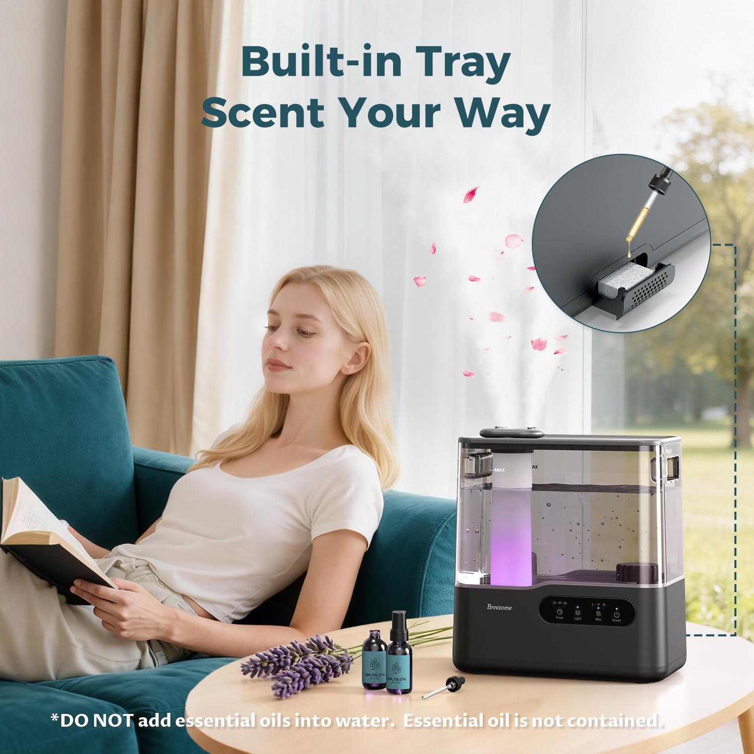 BREEZOME auto shut-off protects safety when water runs low.