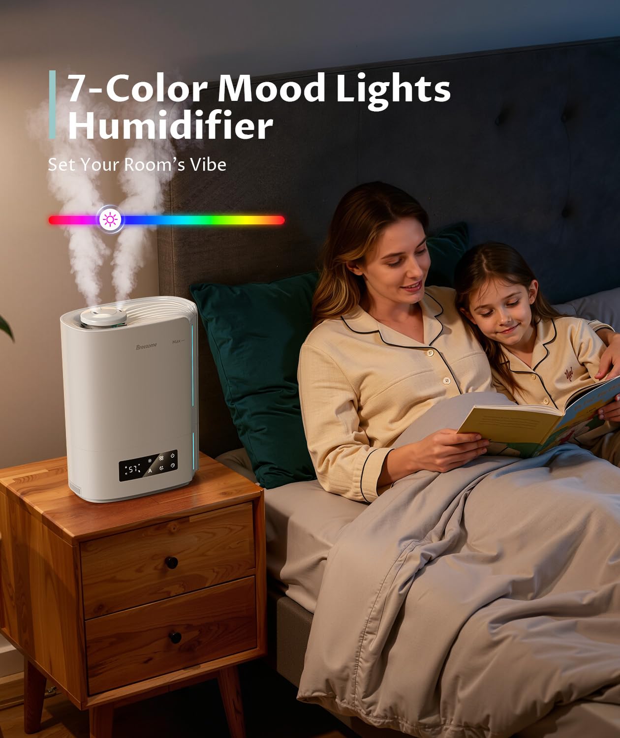 BREEZOME 2-in-1 humidifier and essential oil diffuser for ambiance
