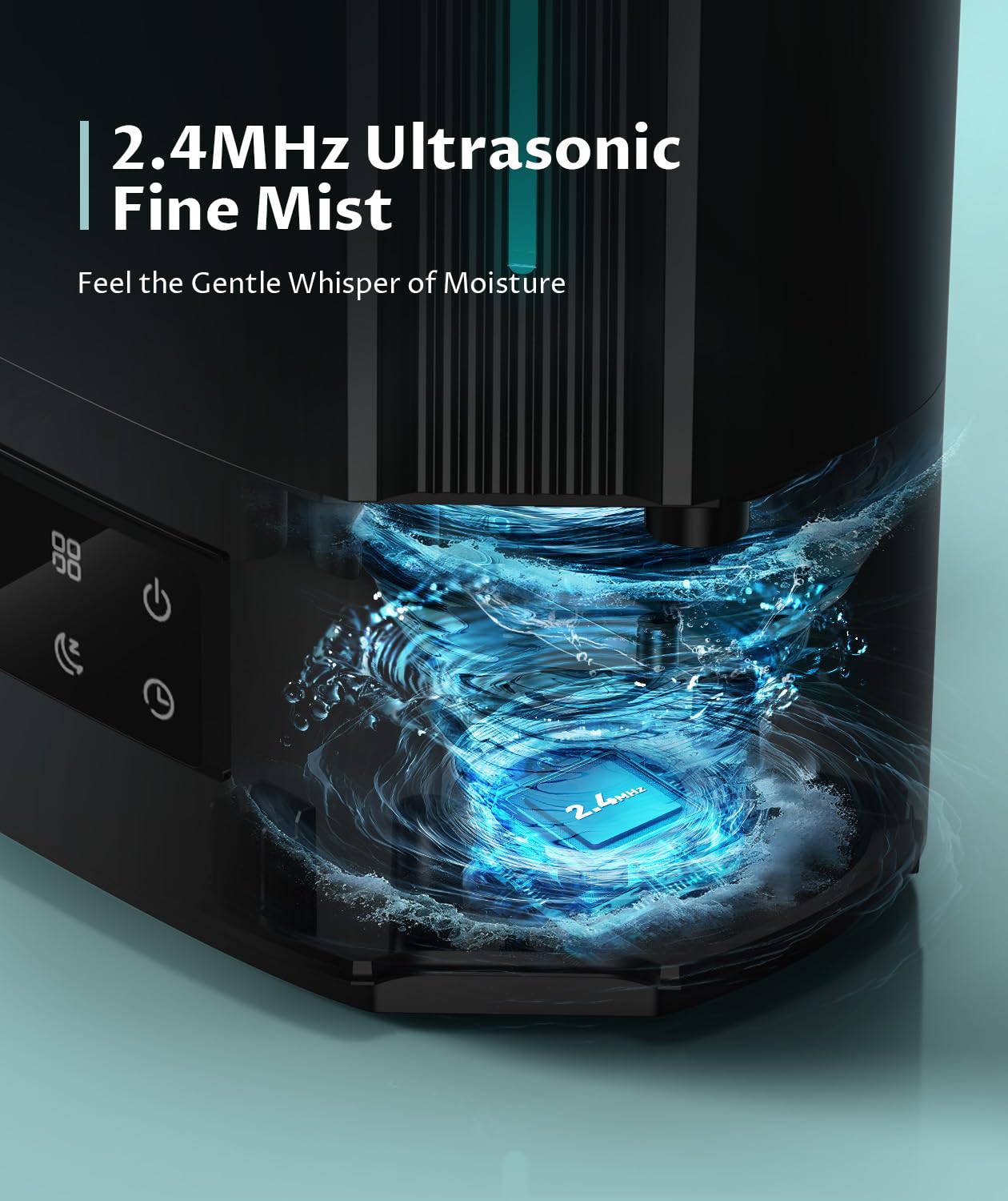 BREEZOME 6L humidifier in nursery for baby-friendly humidity control.