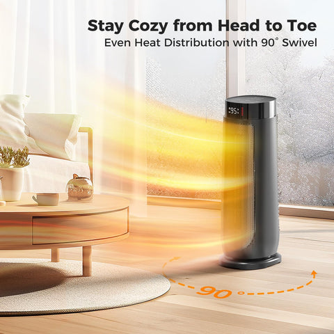 BREEZOME breezome-90-degree-oscillation distributes warmth evenly.