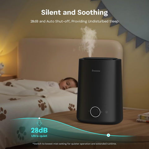 BREEZOME auto shut-off enhances safety when water runs low.