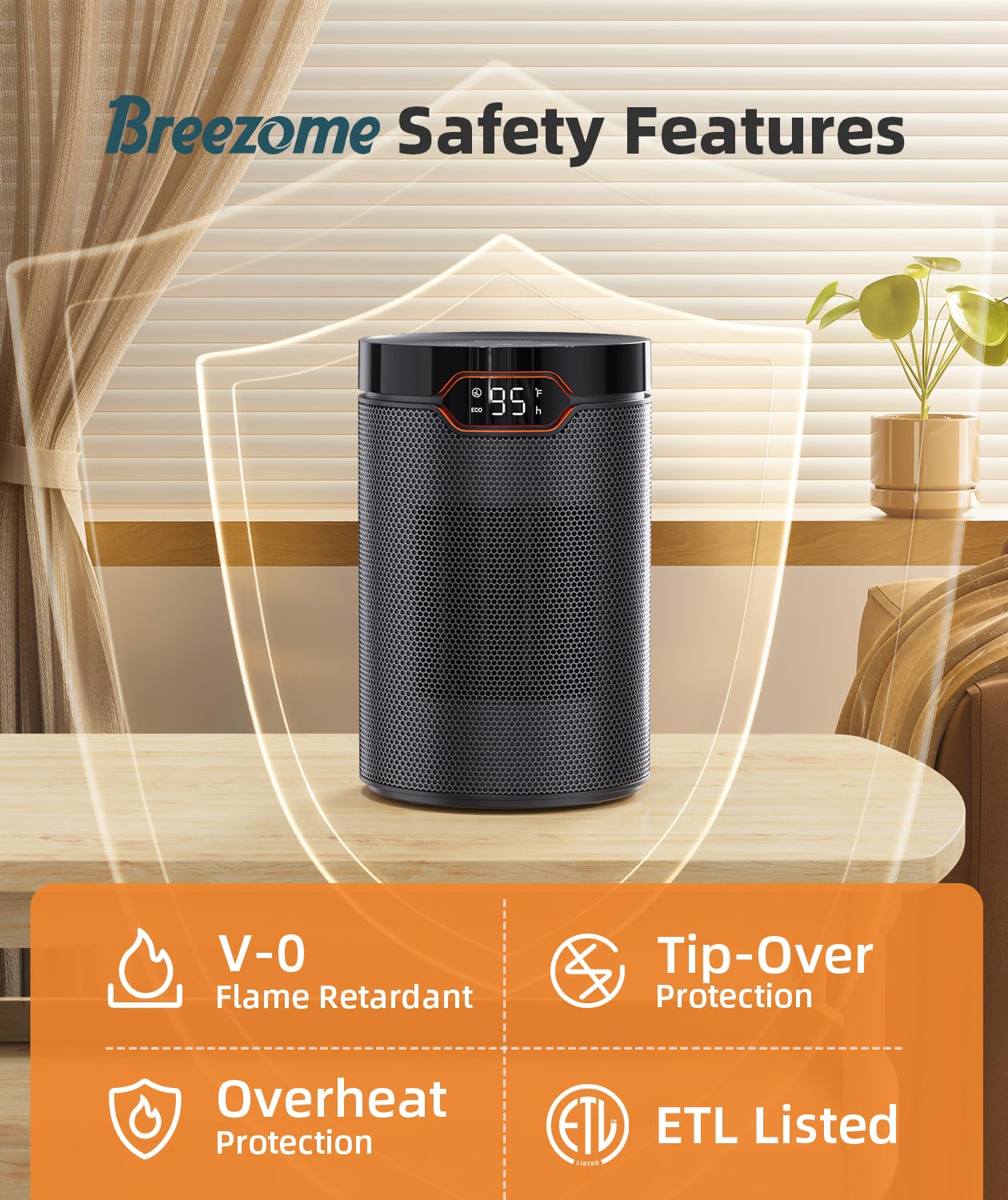 BREEZOME 24h timer ensures heating only when needed