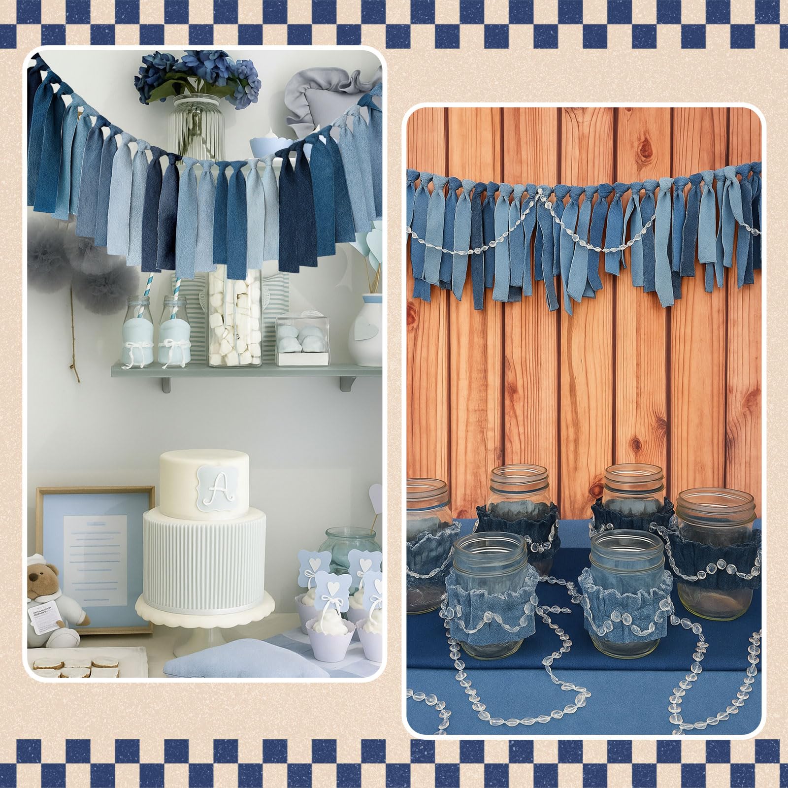 Breling blue denim party decoration enhances blue themed celebrations