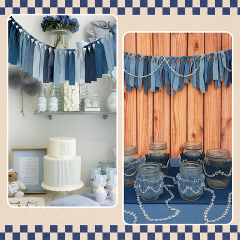 Breling blue denim party decoration enhances blue themed celebrations