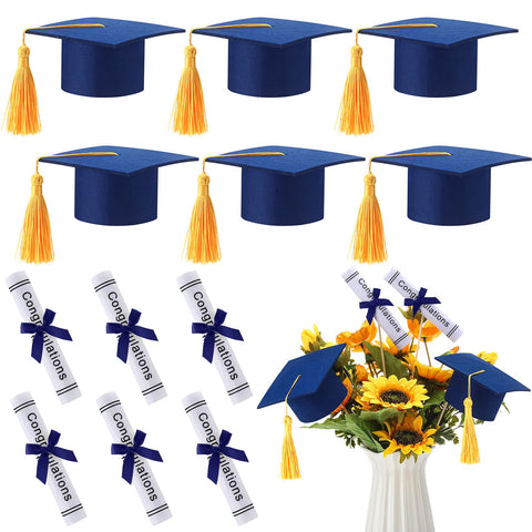 Breling graduation cap blue tassel: stylish centerpiece accent for table decor